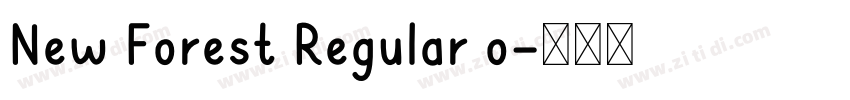 New Forest Regular o字体转换